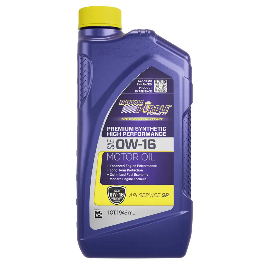 Royal Purple 06016 High Performance Ultra-Low Viscosity Motor Oil 0W16 Quarts