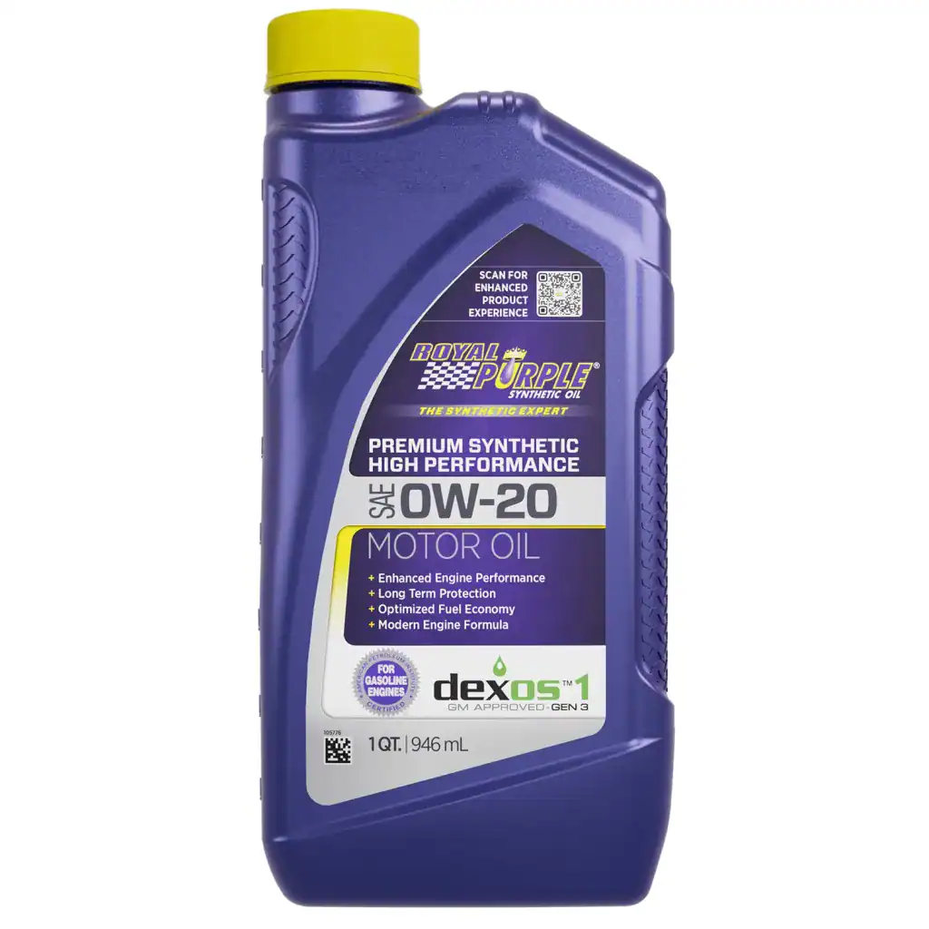 Royal Purple 06020 High Performance Premium Synthetic Motor Oil 0W-20 Quarts