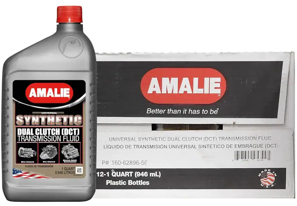 AMALIE Universal Synthetic Dual Clutch Transmission Fluid (160-62896-56) 1 Quart Bottle, Pack of 12