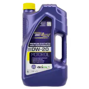 Royal Purple 53020 High Performance Premium Synthetic Motor Oil 0W-20 5 Quart
