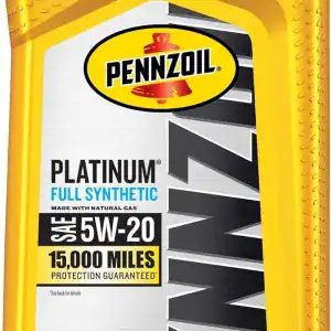 Pennzoil Platinum Full Synthetic 5W-20 Motor Oil (1-Quart, Case of 6)