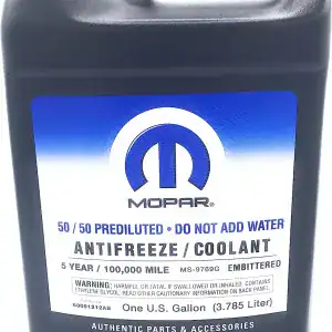 Mopar 68051212-AC Engine Coolant Antifreeze 5 Year 100,000 Mile 50/50 Prediluted