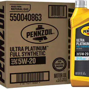Pennzoil Ultra Platinum Full Synthetic 5W-20 Motor Oil Quart Bottles