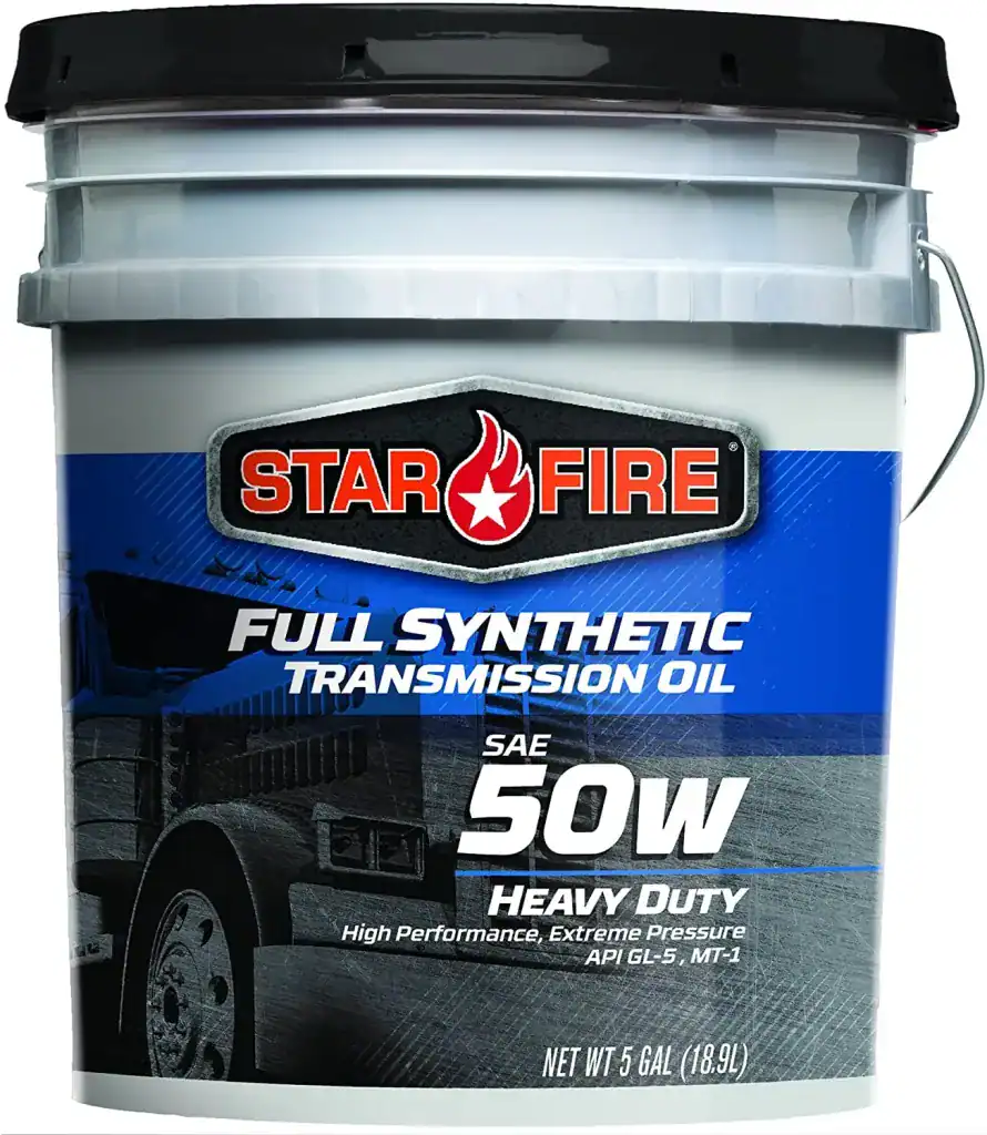 STARFIRE 876-05 SAE 50W Full Synthetic Transmission Oil – Heavy Duty Gear Oil – 5 Gallon Pail