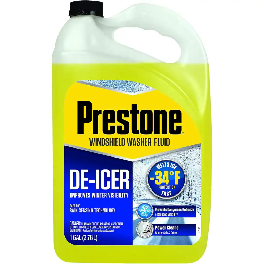 Prestone AS253 De-Icer Windshield Washer Fluid (Temperatures as Low as -34F) - 1 Gallon