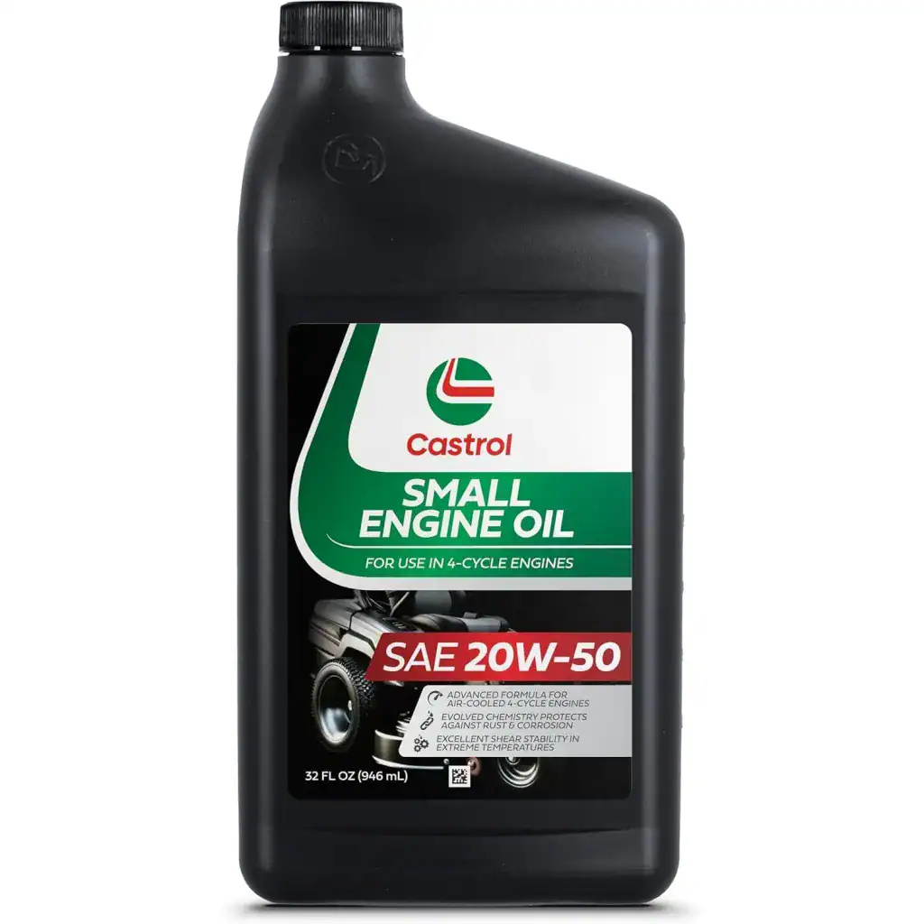 Castrol 219047 SAE 20W50 Small Engine Oil For Use in 4-Cycle Air Cooled Engines – Quart