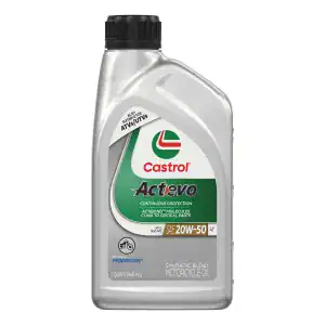 Castrol ACTEVO 15D7CF  Syn Blend Motorcycle Motor Oil 4T 20W-50 – Quarts