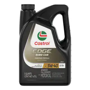 Castrol EDGE 15D934 Euro Car Motor Oil A3/B4 5W-40 – 5 Quart Jug
