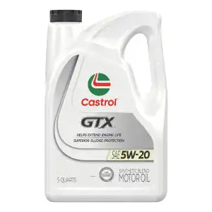 Castrol GTX 15A69C Synthetic Blend Motor Oil 5W-20 – 5 Quart Jug