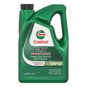 Castrol 1597C2 GTX High Mileage Motor Oil 10W-40 – 5 Quart Jug