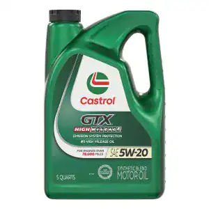 Castrol 1597C4 GTX High Mileage Motor Oil 5W-20 – 5 Quart Jug