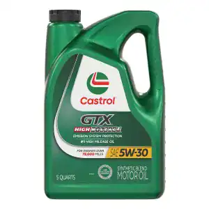 Castrol 15980E GTX High Mileage Motor Oil 5W-30 – 5 Quart Jug
