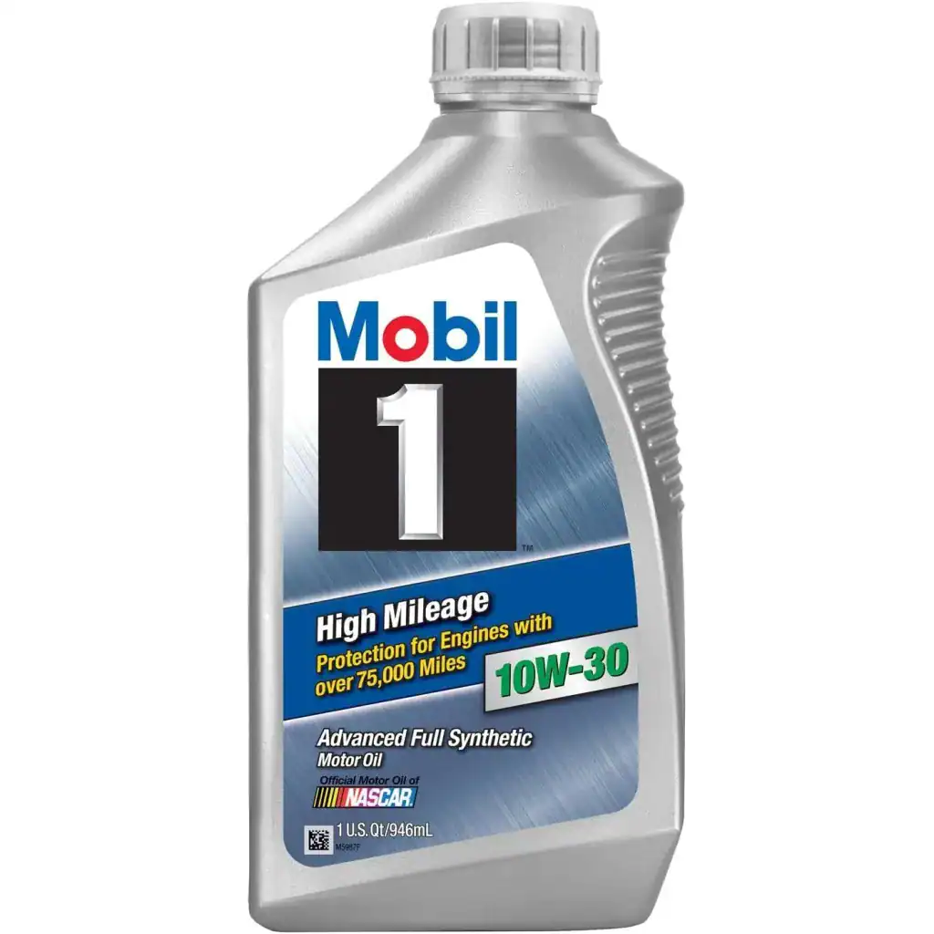 Mobil 1 103535 High Mileage Full Syn Motor Oil 10W-30 - Case (6 Quarts)