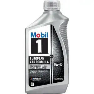 Mobil 1 European Car Formula 0w-40 Motor Oil Quart Bottle