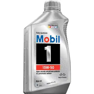 Mobil 1 15W-50 Advanced Full Synthetic Motor Oil Quart Bottle