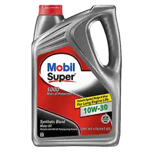 Mobil 124406 Super Premium Motor Oil 10W-30 – 5 Quart Jug