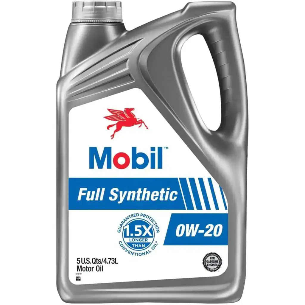 Mobil 125200 Full Synthetic Motor Oil 0W-20 - 5 Quart Jug