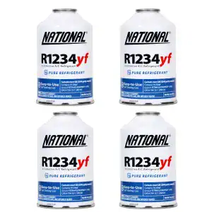 National R1234yf Automotive A/C Recharge Pure Refrigerant  – 8oz Can – 4 Pack
