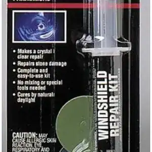 Permatex 16067 Bullseye Windshield Repair Kit, .025 oz. Syringe, .025 Ounce Syringe , White