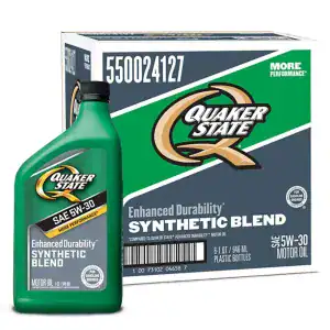 Quaker State 550024127 Synthetic Blend 5W-30 Motor Oil – 6 Quarts