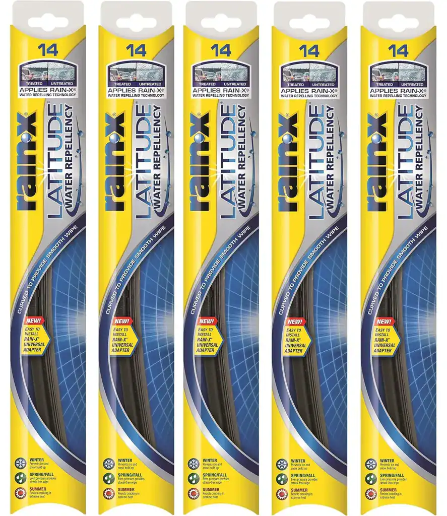 Rain-X Latitude 2-In-1 Water Repellent Wiper Blades - 14" (Pack of 5)