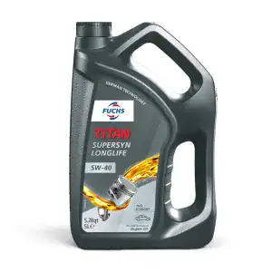 FUCHS Titan Supersyn LongLife 5W-40 Engine Oil – Case of 3 (5 Liters)