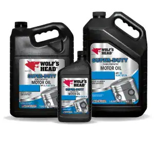 Wolf’s Head 836-91045-34 Super-Duty Semi Syn Motor Oil 5W-20 – 5 Quart