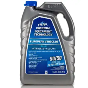 PEAK OET Extended Life Blue 50/50 Prediluted Antifreeze/Coolant for European Vehicles Gallon Jug