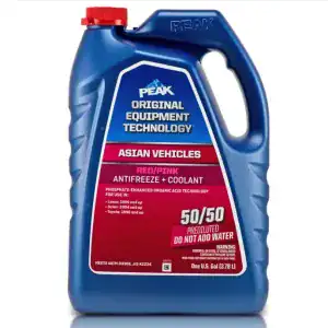 PEAK OET Extended Life Red/Pink 50/50 Prediluted Antifreeze/Coolant for Asian Vehicles Gallon Jug